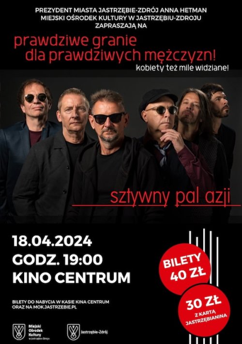 Koncert Sztywny Pal Azji - 18 kwietnia 2024 r. godz. 19:00 Kino „Centrum”