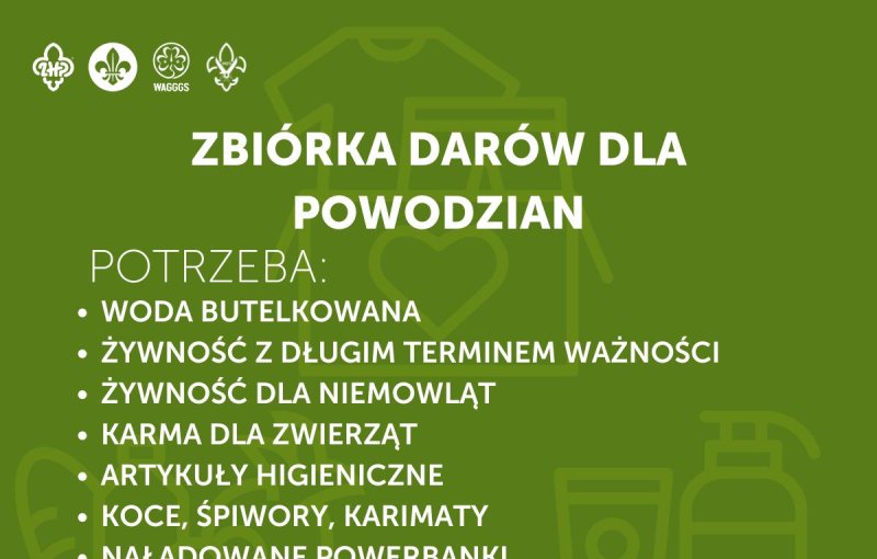 Hufiec ZHP Jastrzębie-Zdrój organizuje zbiórkę dla ofiar powodzi