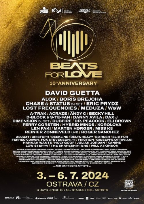 Beats for Love 2024 - 10th ANNIVERSARY - Dolní oblast Vítkovice - 3-6 lipca 2024