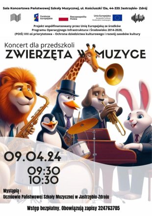 O zwierzętach w muzyce - Koncert dla przedszkoli