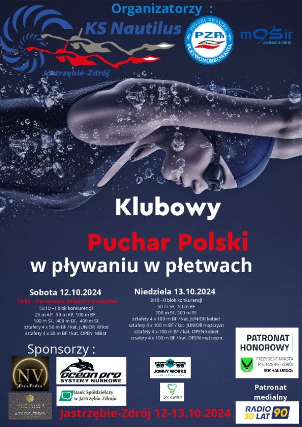 Klubowy Puchar Polski w pływaniu w płetwach