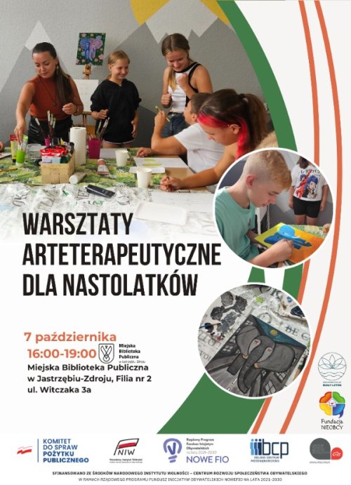 Warsztaty arteterapeutyczne dla nastolatków w Filii nr 2 Biblioteki