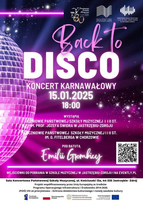 Koncert karnawałowy | BACK TO DISCO w Sali koncertowej PSM