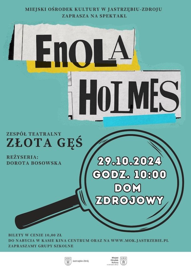 Spektakl teatralny "Enola Holmes" - zespół teatralny Złota Gęś