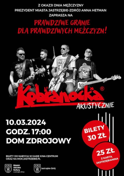 Koncert KOBRANOCKA akustycznie 10 marca w Domu Zdrojowym