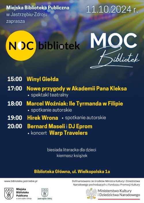 X Noc Bibliotek - MOC Bibliotek w Jastrzębiu-Zdroju - 11.10.2024 r. godz. 15:00