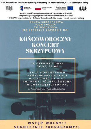 Końcoworoczny koncert skrzypcowy uczniów grupy "CON FUOCO"